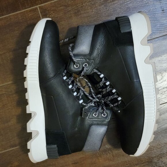 NEW Sorel Mac Hill Mid Boots Mens 8 Womens 9.5 Outdoors Black Leather Gorpcore main image 4
